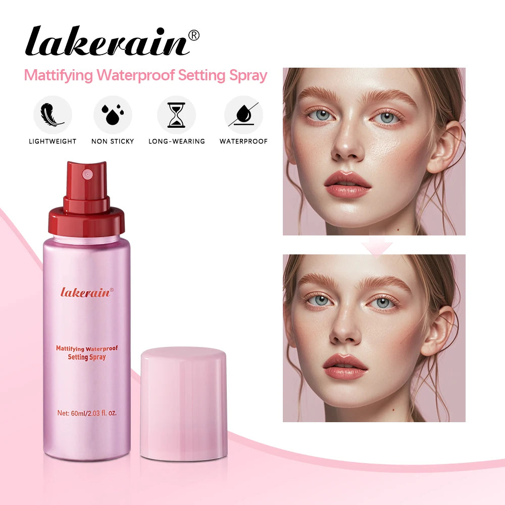 Mattifying Oil Control Setting Spray Waterproof Anti-sweat Quick Fix Makeup Spray Portable Matte Base Makeup Fixer HIP