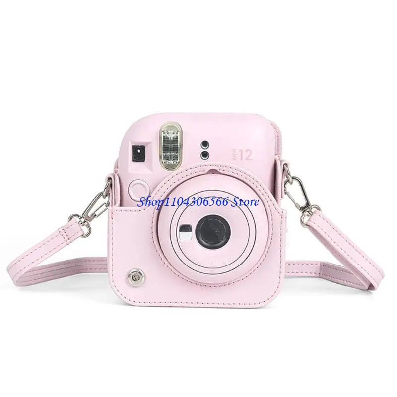PU Leather Case for Instax Mini 12 with Shoulder Strap Camera Case Bag HIP