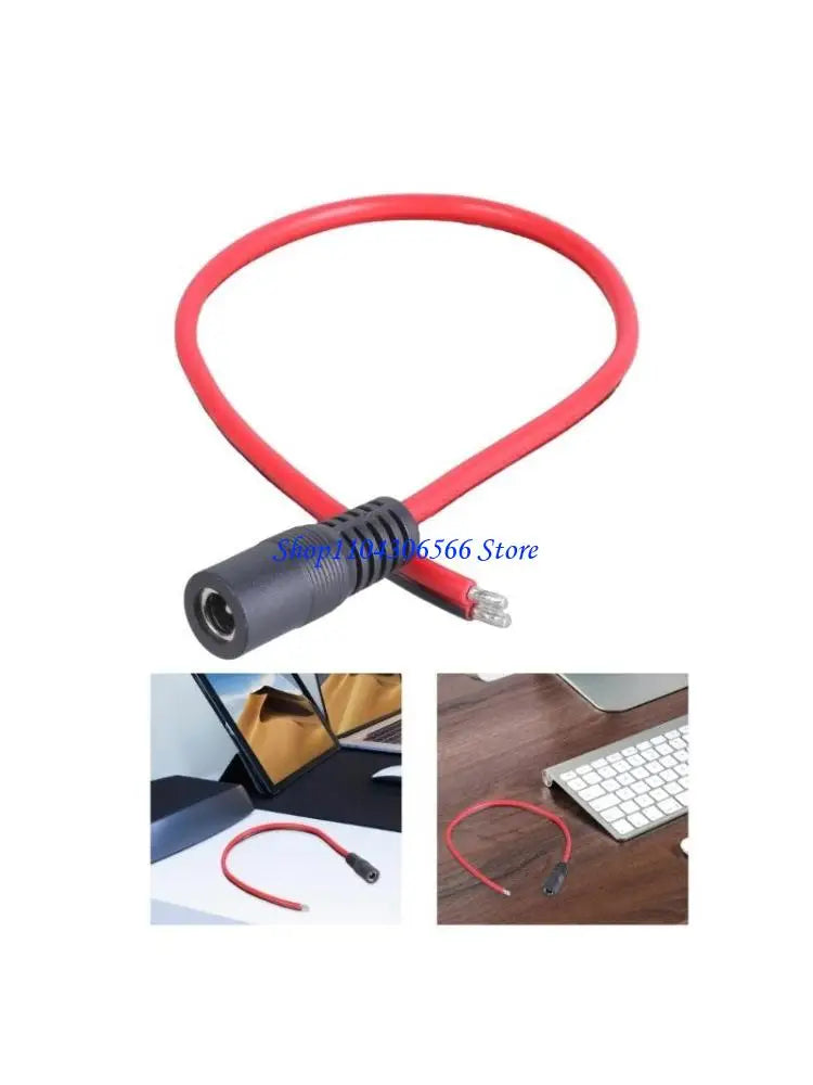 DC 5.5mm x 2.1mm Power Pigtail Cable – 14AWG LED & CCTV Power Pigtail Cable HIP 30cm CN