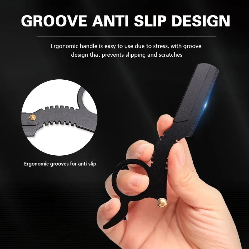 Foldable Barber Razor – Double Edge Stainless Shaving Tool Foldable Barber Razor HIP