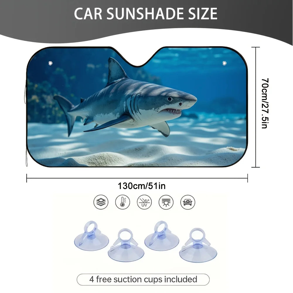 Shark Windshield Sunshade – Foldable UV Blocking Car Shade Car Windshield Sunshade HIP
