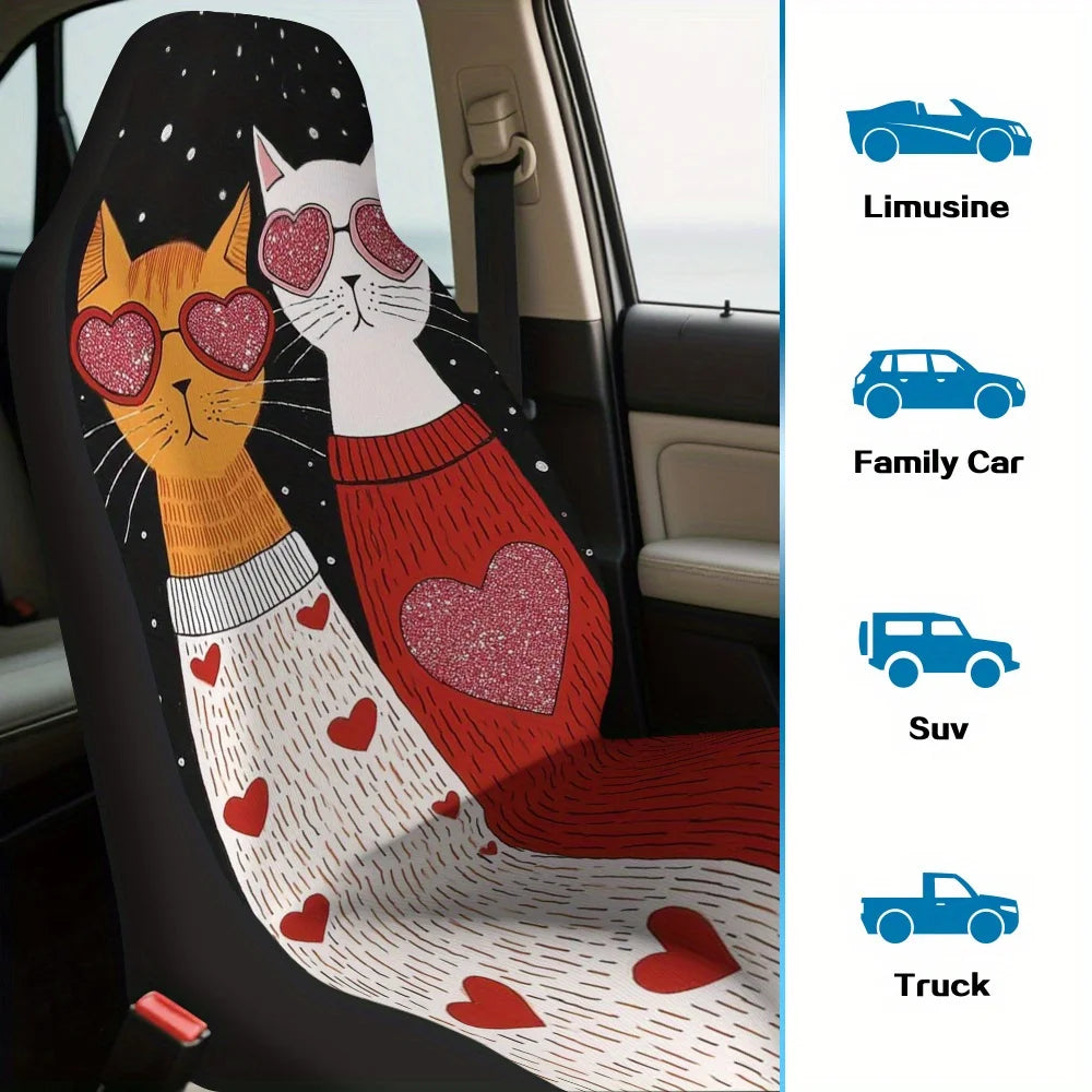 2-Pack Kitten Car Seat Covers – Soft, Washable Front Protectors Car Seat Covers HIP