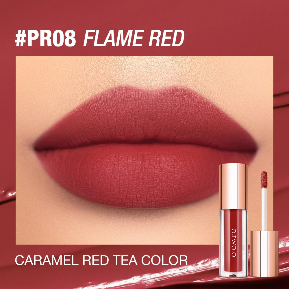 O.TWO.O Velvet Matte Lipstick – Waterproof Long-Lasting Lip Stain Matte Lip Stain HIP PR08
