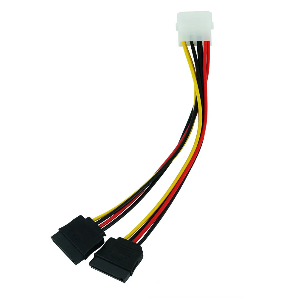 4-Pin Molex to Dual SATA Y Splitter Power Cable – OULLX SATA Power Cable HIP
