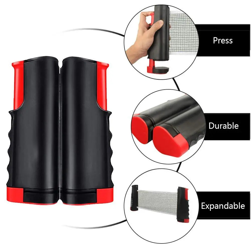 Retractable Ping Pong Net Set with Paddles, Balls & Carry Bag Table Tennis Set HIP