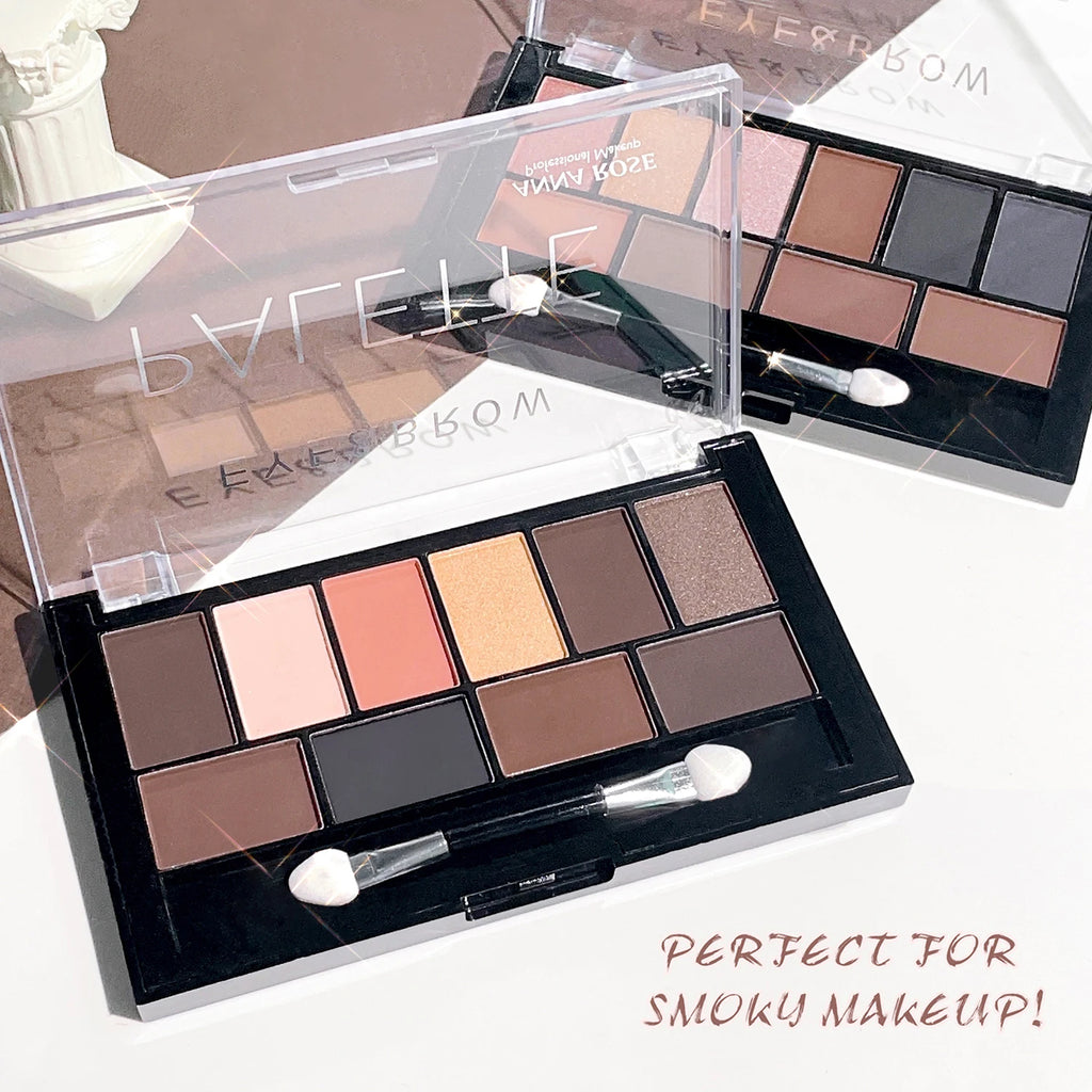 10-Color Eyeshadow Palette – Shimmer, Matte & Earth Tones Eyeshadow Palette HIP