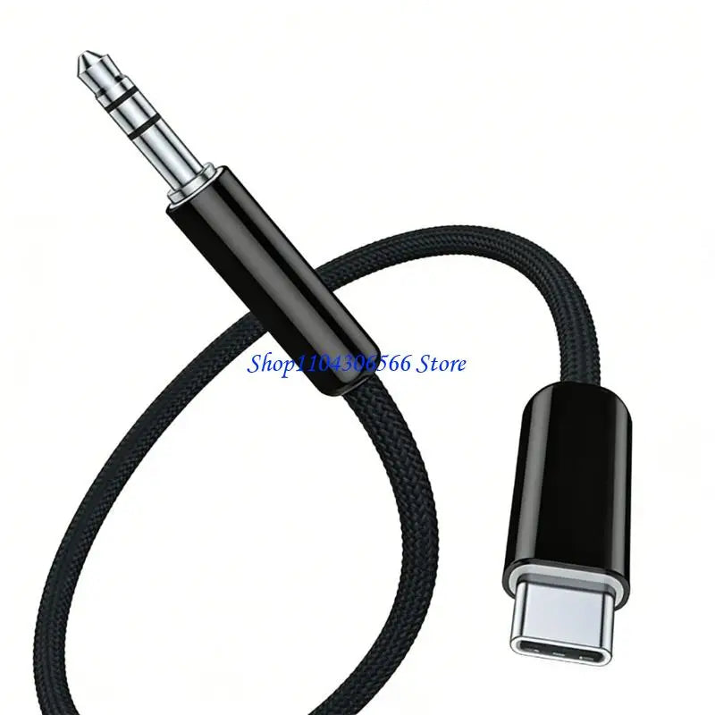 USB-C to 3.5mm Braided Audio Cable – 120cm Adapter Audio Adapter Cable HIP