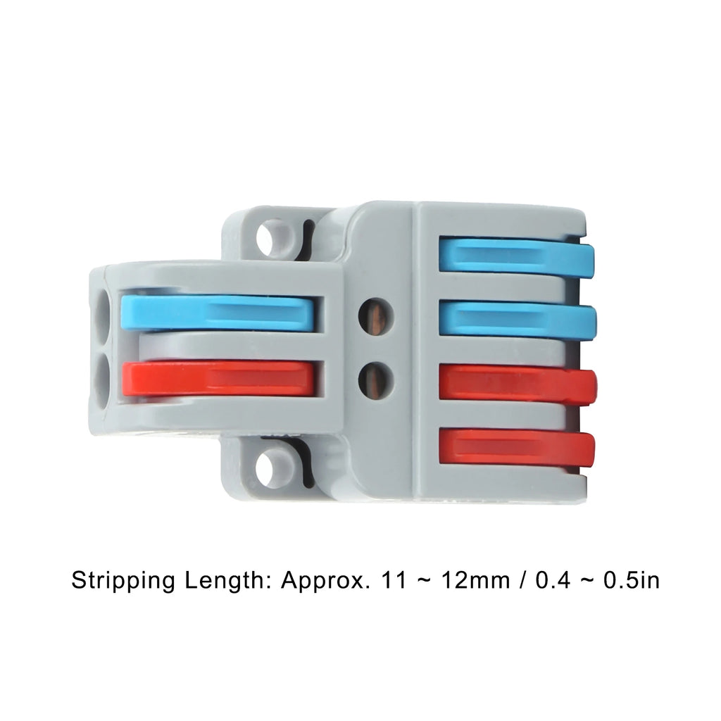 10PCS Cable Connector Color Quick Wiring 2 In 4 Out Terminal Block Connection LT‑422 Cable Connector Terminal HIP