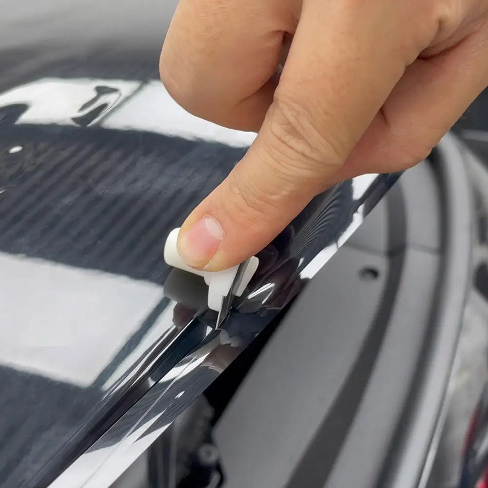 Precision Car Wrap Film Edging Tool Kit Stainless Steel Tweezers With Sharp Blade For Auto Vinyl Tint Cutting Gap Trimming HIP