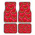 4-Piece Watermelon Car Rubber Floor Mats – Anti-Slip Set Car Floor Mats HIP black