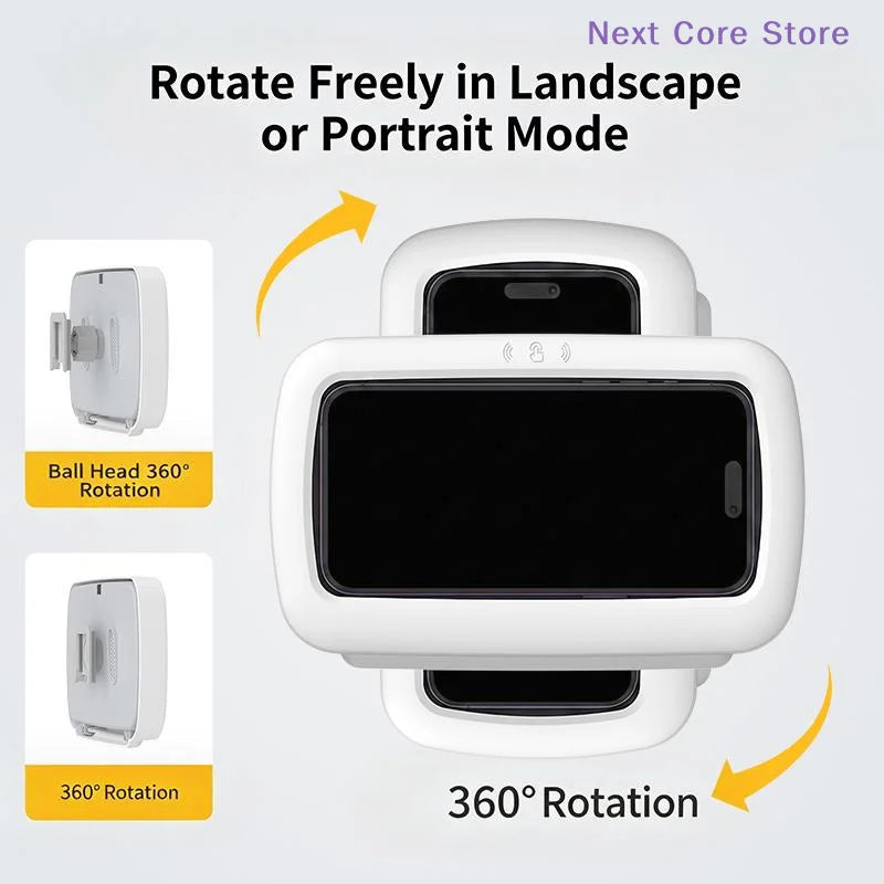 Waterproof 360° Rotating Shower Phone Holder – Wall Mount Shower Phone Mount HIP