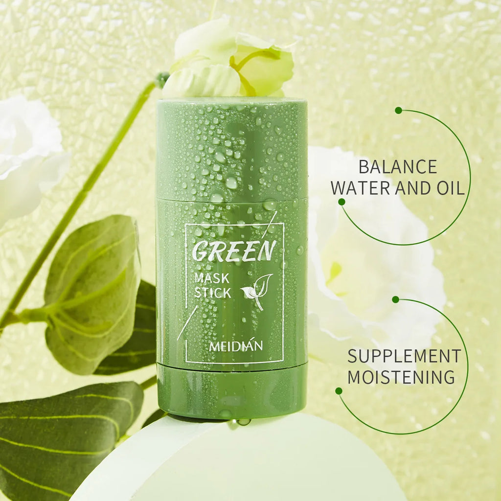 40g Cleansing Green Tea Bar Mask Cleansing Mud Bar Mask Oil Control Anti Acne Eggplant Skin Care Whitening Shrinkage Pore Acne HIP