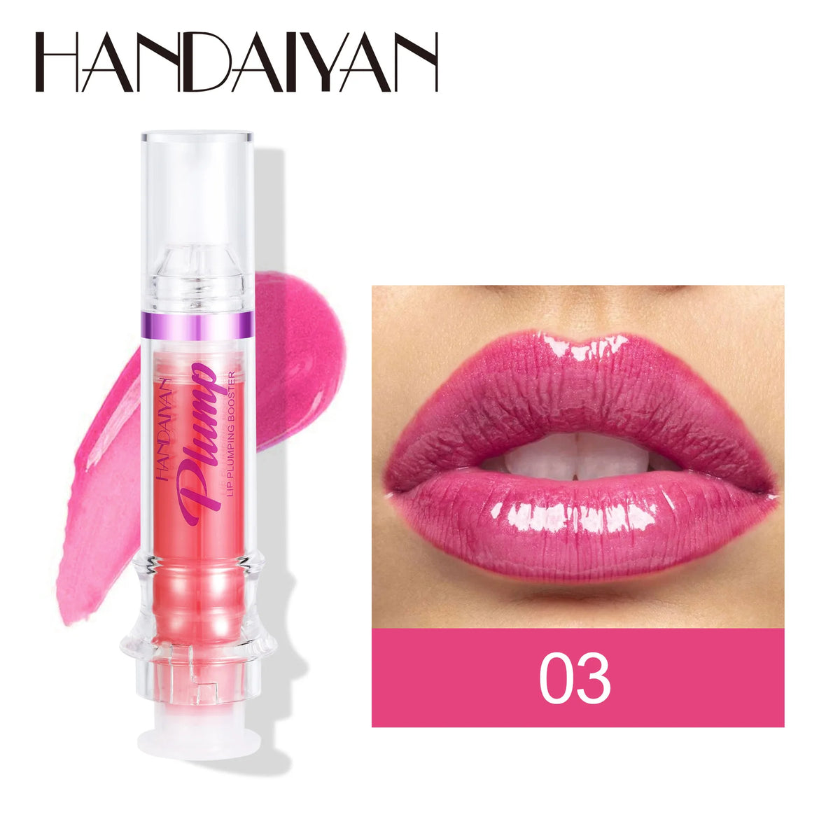 Handayan 6-Color Lip Plumping Gloss Set – Honey Oil & Shine Lip Plumping Gloss HIP 03