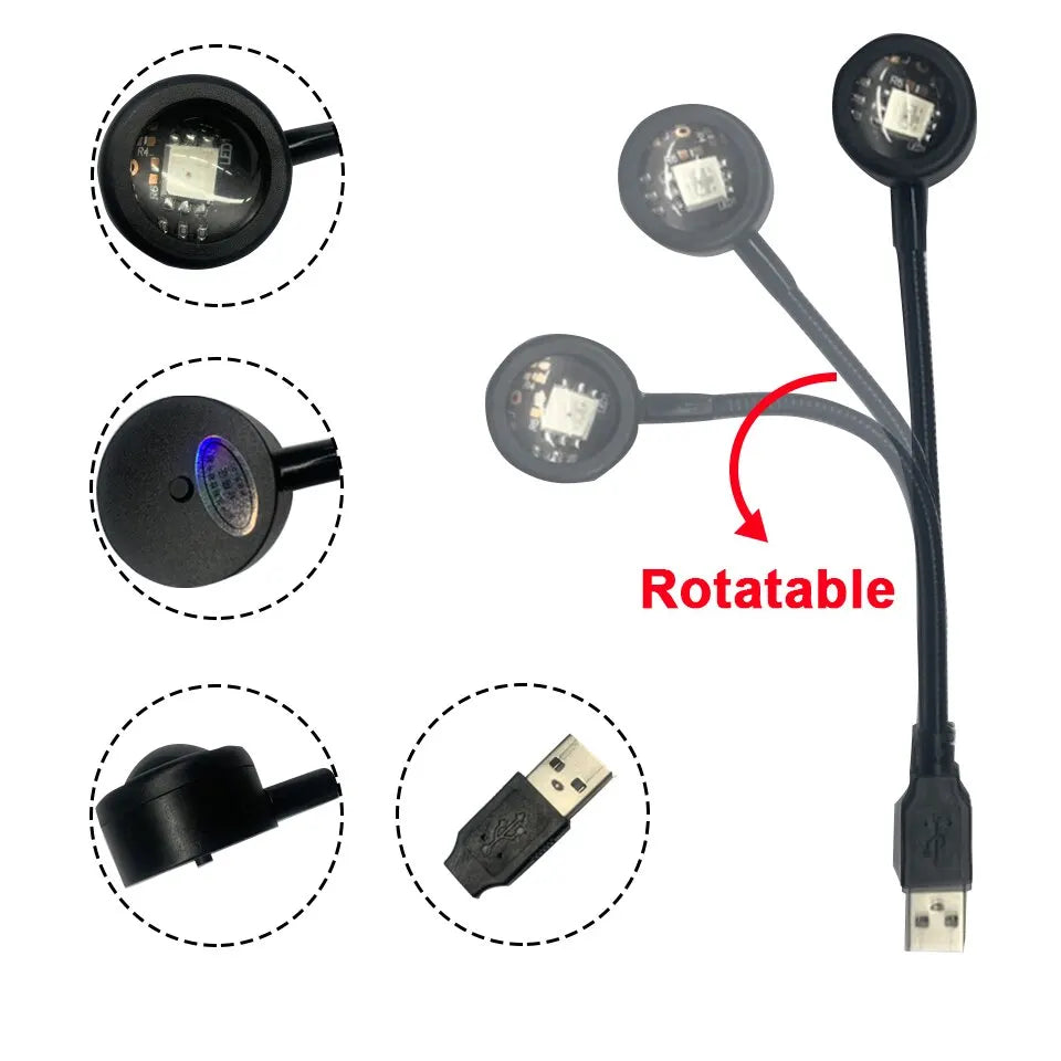 USB Sunset Projector Lamp – 14-Mode Rainbow Night Light Atmosphere Projector Lamp HIP