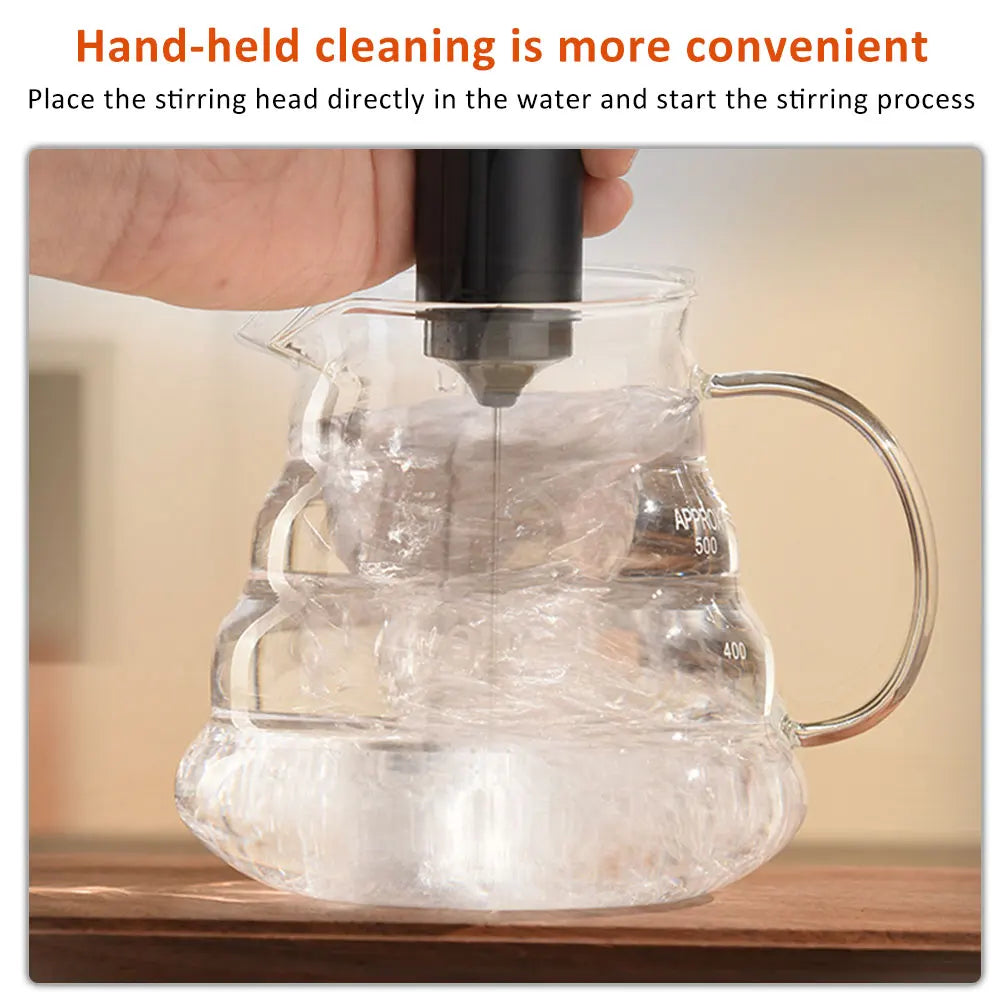 Handheld Powerful Kitchen Stirrer Electric Rechargable Milk Frother Foam Maker Egg Beater for Coffee Lattes Drink Mixer HIP
