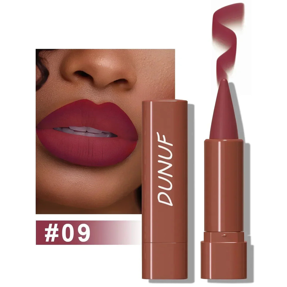 9 Colors Gradient Lip Liner Matte Black Brown Velvet Lipstick Waterproof Non Sticky Contouring Tint Lipliner Crayon Lip Makeup HIP 09