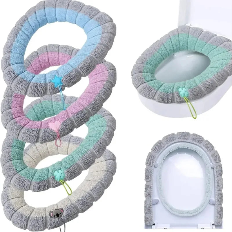 Knitted Toilet Seat Cover – Thickened, Washable & Universal Toilet Seat Cover HIP