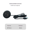 3-in-1 Embedded Desktop USB Hub – USB-A & USB-C Charger Embedded USB Hub HIP Black