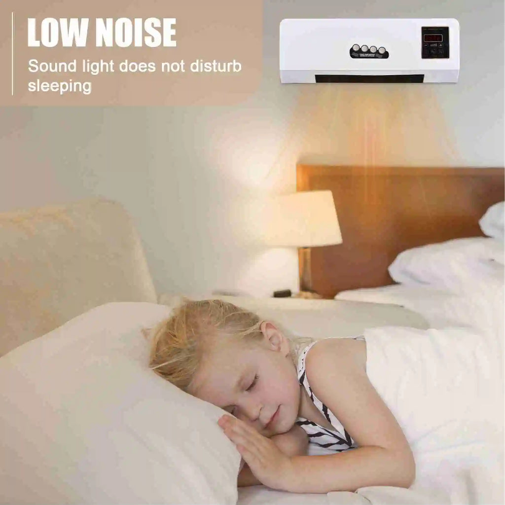 Electric Heater and Fan Heater Fan Combo 2 in 1 Heating Nature Wind Timing Digital Display Wall Mounted Space Heater for Home HIP