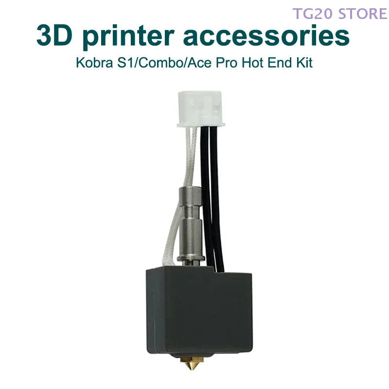 Anycubic Kobra S1 Hotend Kit – Brass & Steel Nozzles 0.4–1.0mm 3D Printer Nozzle Kit HIP