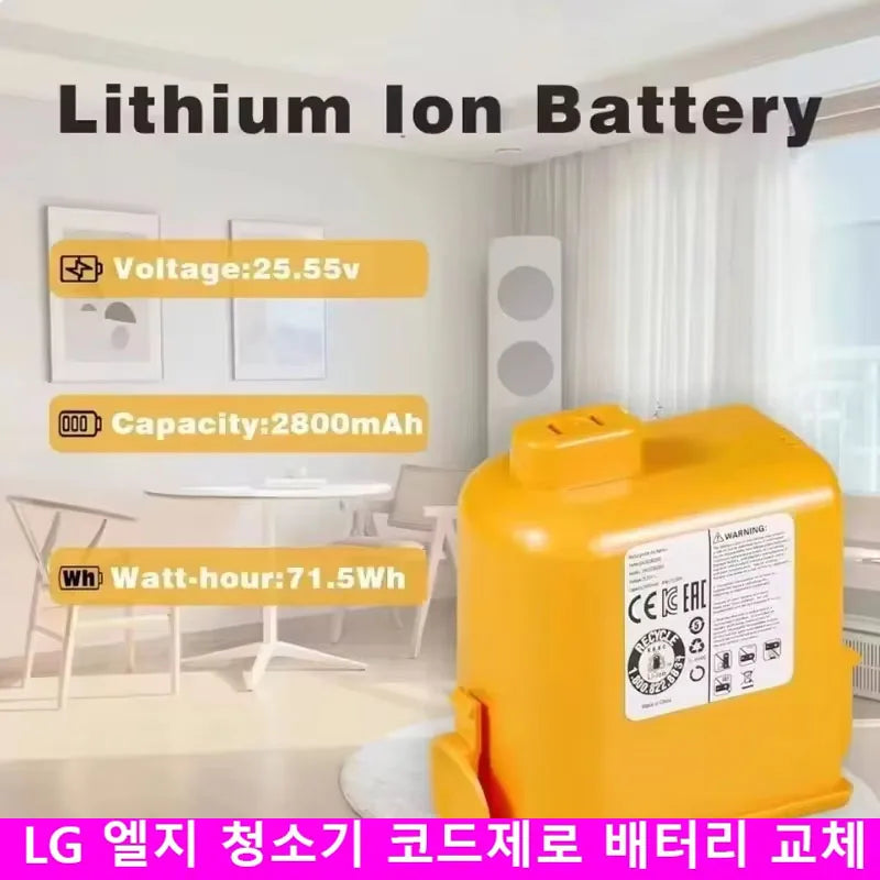9000mAh LG CordZero A9 Battery – KC Certified Replacement Vacuum Replacement Battery HIP
