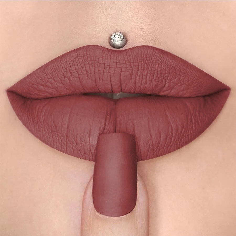 1PC 15 Colors Nude Velet Matte Lipstick Pen Waterproof Long Lasting Red Pink Lip Liner Pen Korean Makeup Lip Tint Lip Glaze HIP 05