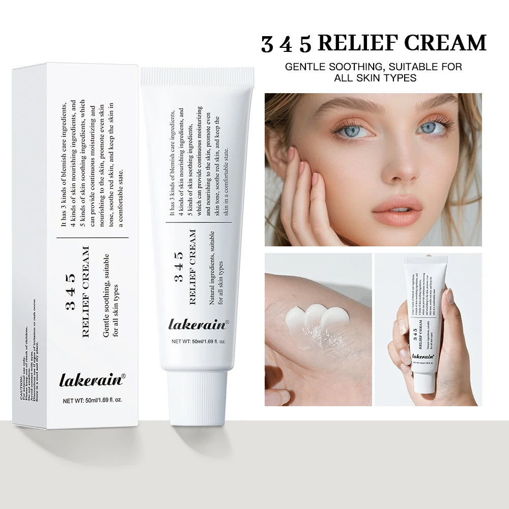345 Relief Cream Comprehensive solution to skin problems Anti-sugar and antioxidant Brightening skin Improving acne marks Moistu HIP black