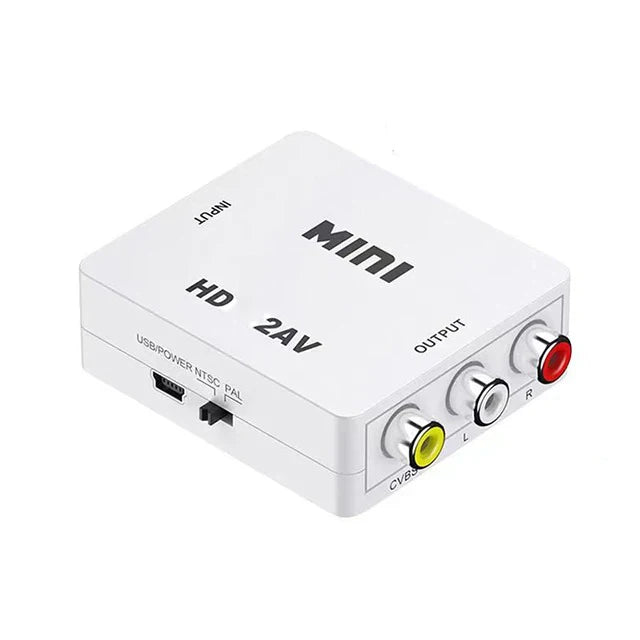 HDMI to RCA AV Converter Adapter for PC, HDTV & Projector HDMI AV Converter HIP WHITE