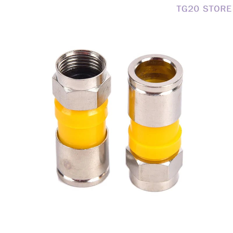 10-Pack RG6 F-Type Waterproof Compression Snap Seal Connectors Coaxial Cable Connector HIP