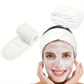 Women's Adjustable Wide Headband – Yoga, Spa & Makeup Adjustable Headband HIP C683-white 2pcs