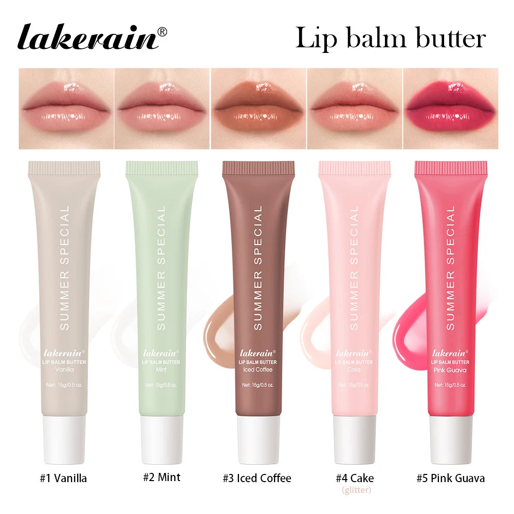 Summer Lip Balm Moisturizing Mirror Lip Gloss Lip Vanilla Mint Iced Coffee Cake Smell Lipstick Transparent Lip Oil Makeup HIP