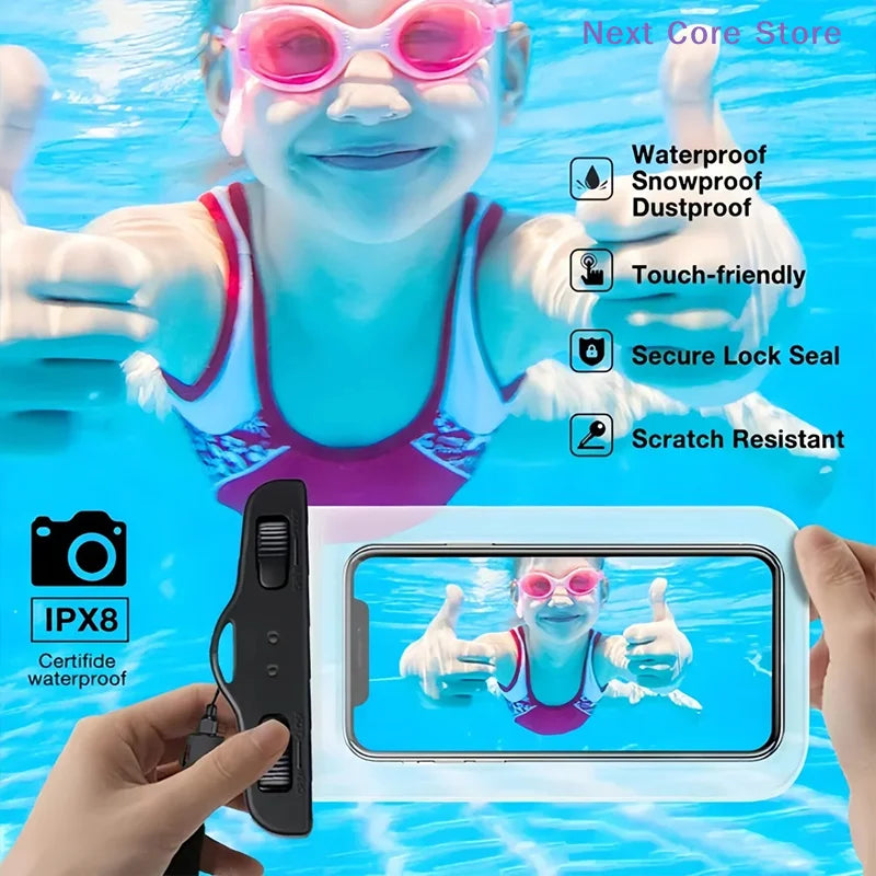 Waterproof Phone Pouch with Lanyard – Touch Screen, Fits 7" Waterproof Phone Pouch HIP