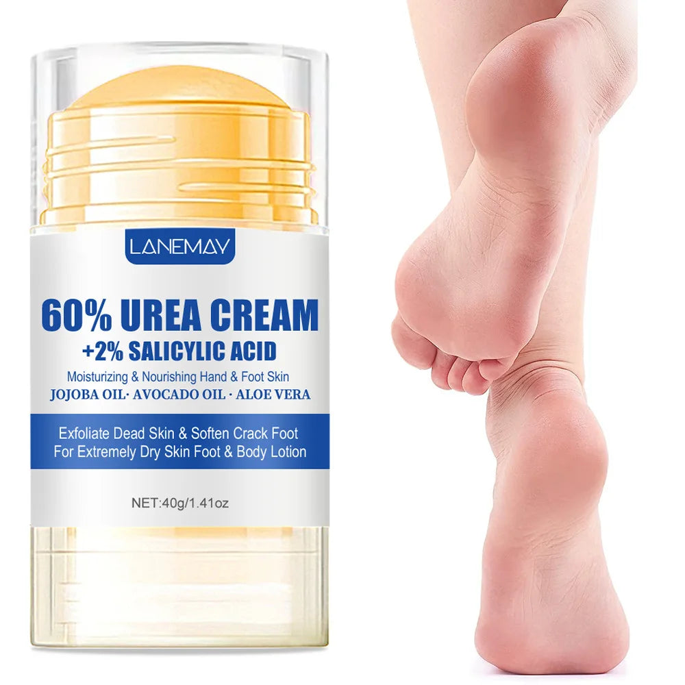 40g Ultra-Hydrating 60% Urea Foot Cream Aloe Vera for Softening Dry Cracked Feet - Gentle Exfoliation Daily Foot Care Solution HIP