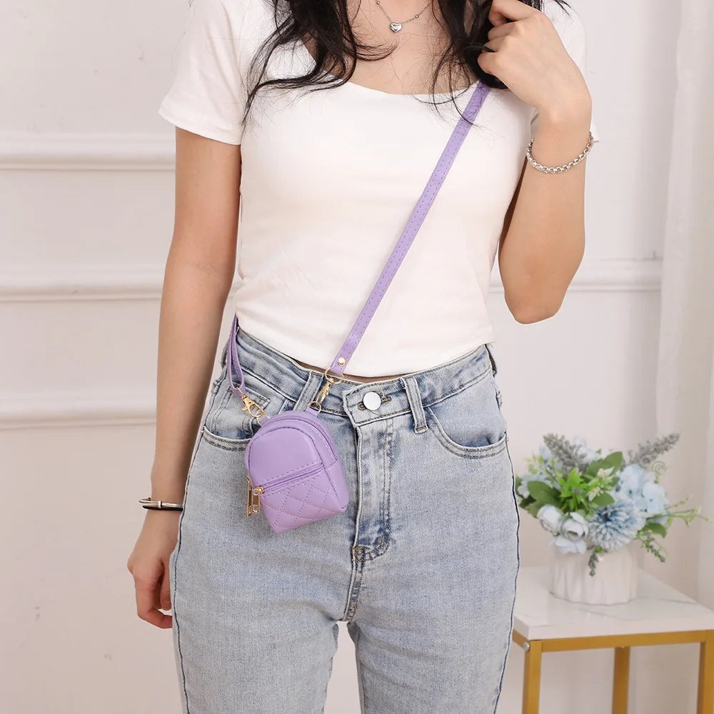 PU Leather Mini Crossbody Coin Purse – Lightweight Women's Bag Mini Crossbody Purse HIP