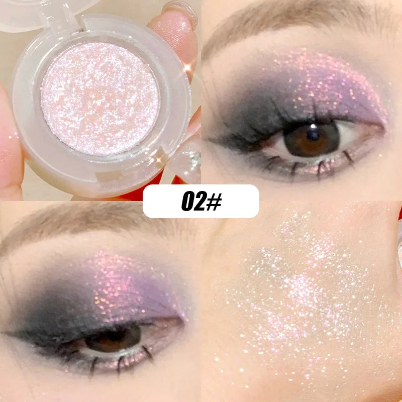 Diamond Eye Shadow Palette Gorgeous Glitter Eyeshadow Glossy Shiny Highlighter Shadow Shimmer Cowherd Weaver Girl Eyes Makeup HIP 02