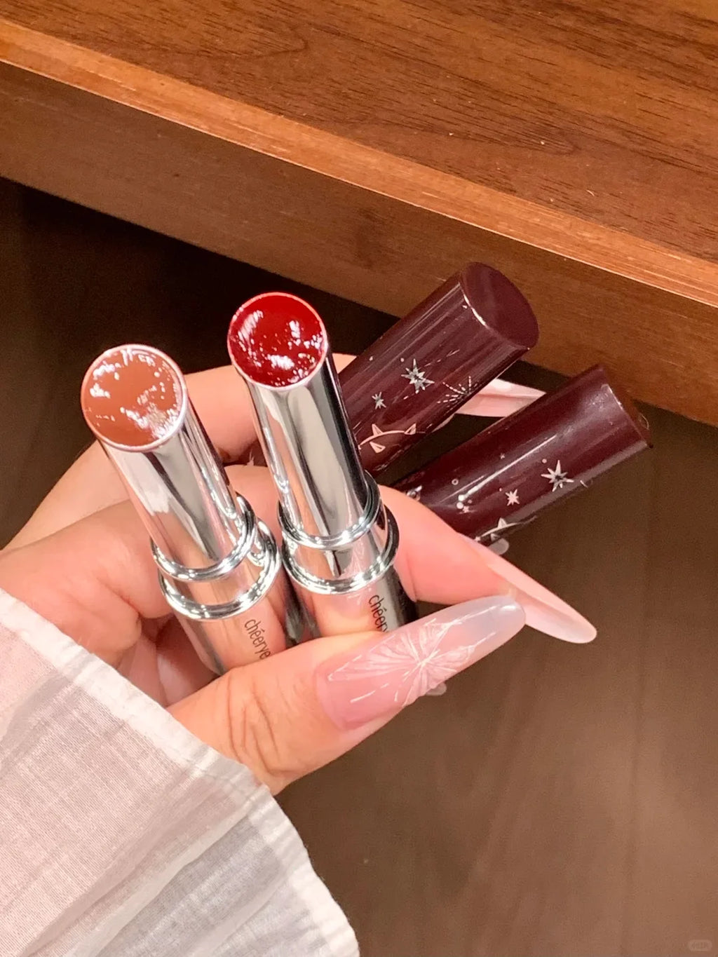 Crystal Solid Lip Gloss – Mirror Finish Long-Lasting Lipstick Crystal Lip Gloss HIP