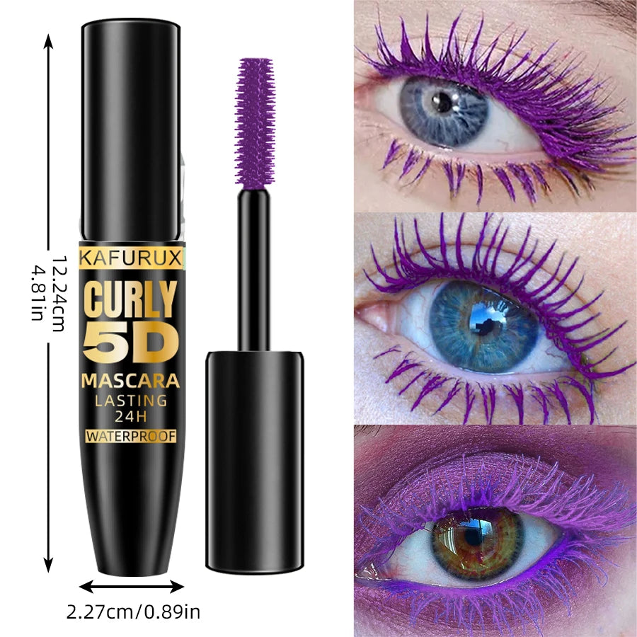 5D Mascara Thick Curl Waterproof Natural Lenthen Eyelash 9 Colors Blue White Green Pink Black Eye Makeup Korean Cosmetics HIP