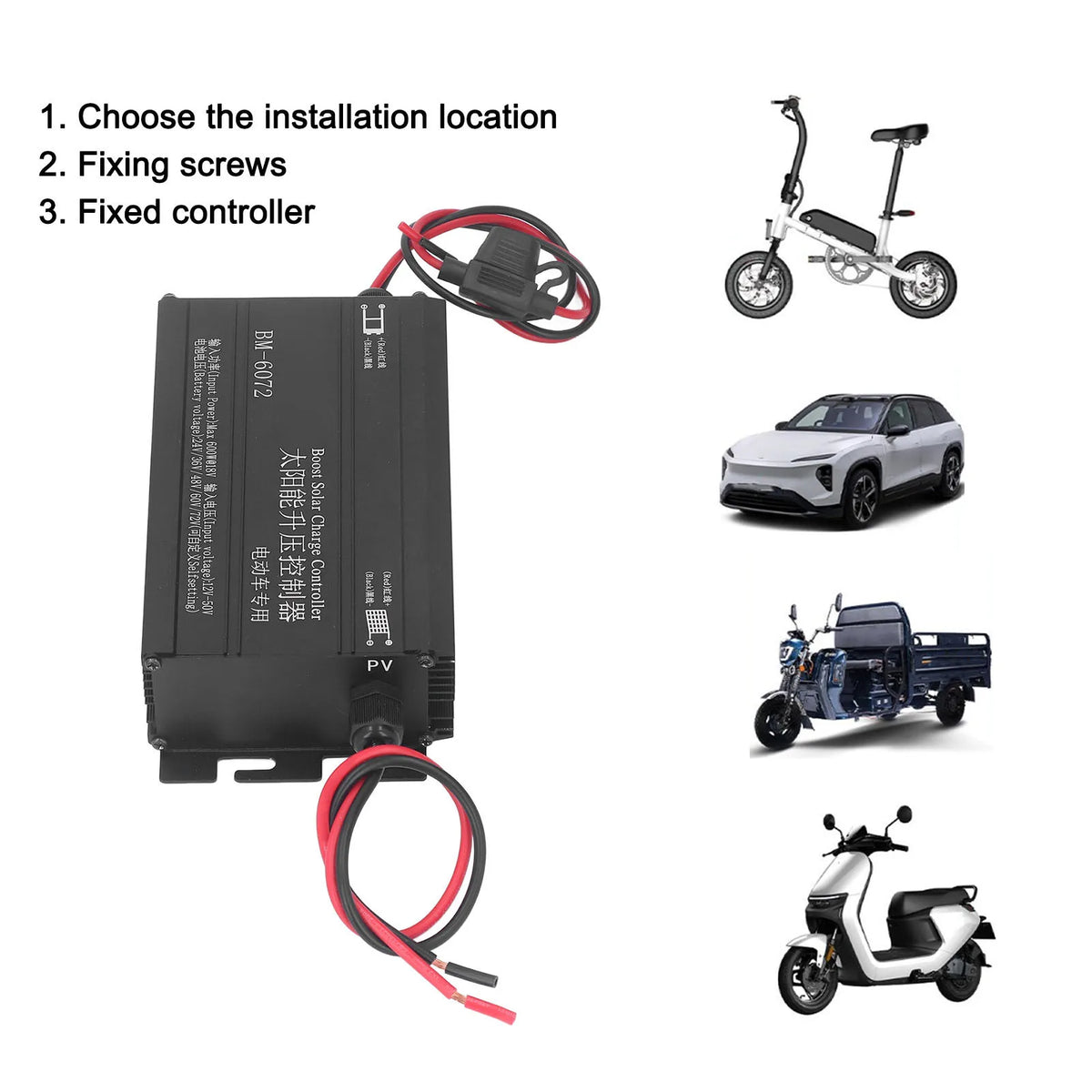 600W MPPT Boost Solar Charge Controller 12‑50V Input LCD Display Step Up Solar Charging Controller 24V 36V 48V 60V 72V HIP