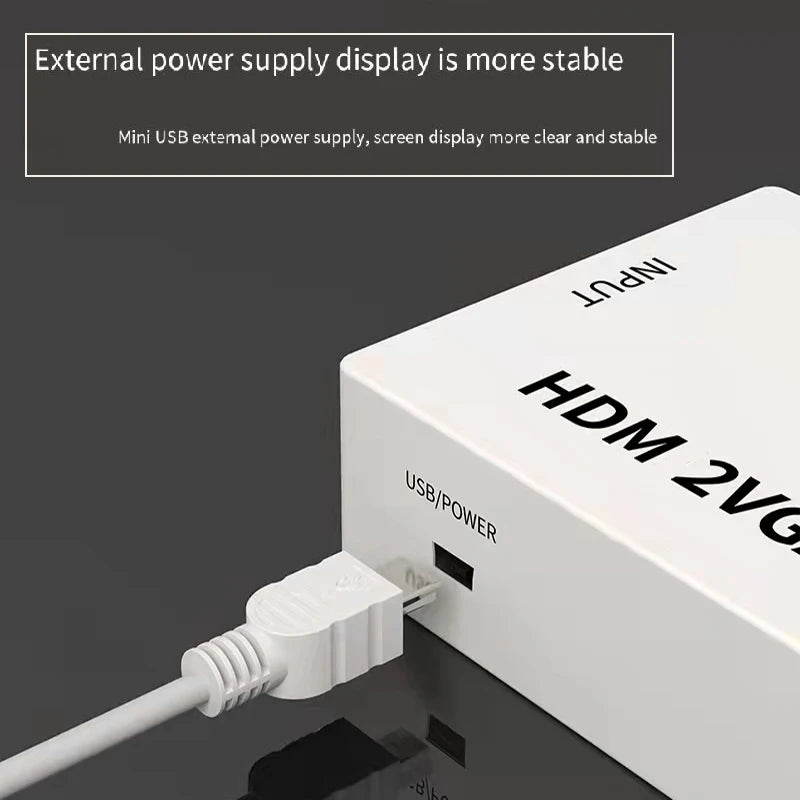 HDMI to VGA & VGA to HDMI Converter with Audio – 1080p HDMI VGA Converter HIP