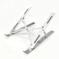 Adjustable Aluminum Laptop Stand – Foldable & Portable, 6 Heights Laptop Stand HIP Silver