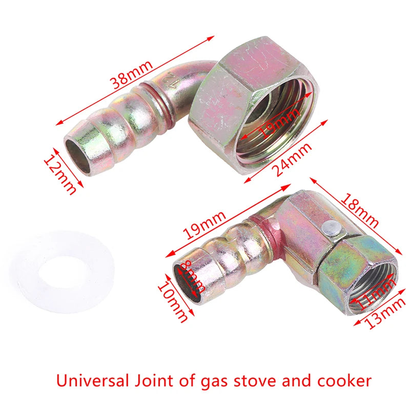 Gas Cooker Universal Joint Elbow Hose Connector – 4 Point Gas Hose Connector HIP