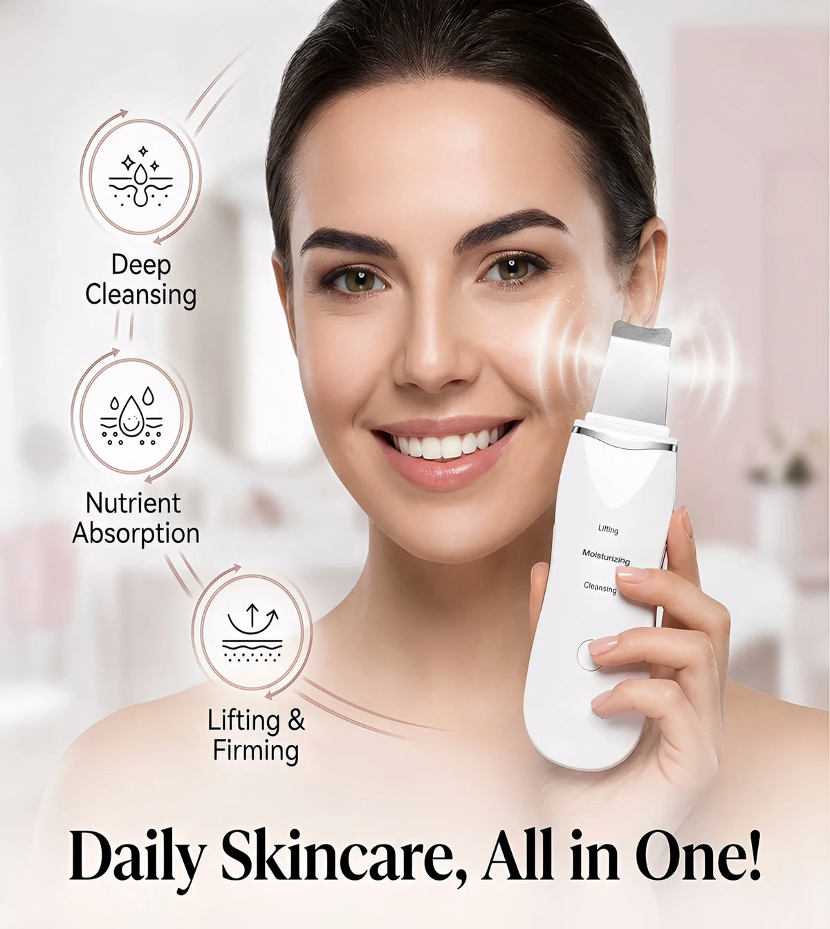 5-in-1 Electric Facial Cleansing Brush & Spa Skin Massager Facial Cleansing Device HIP