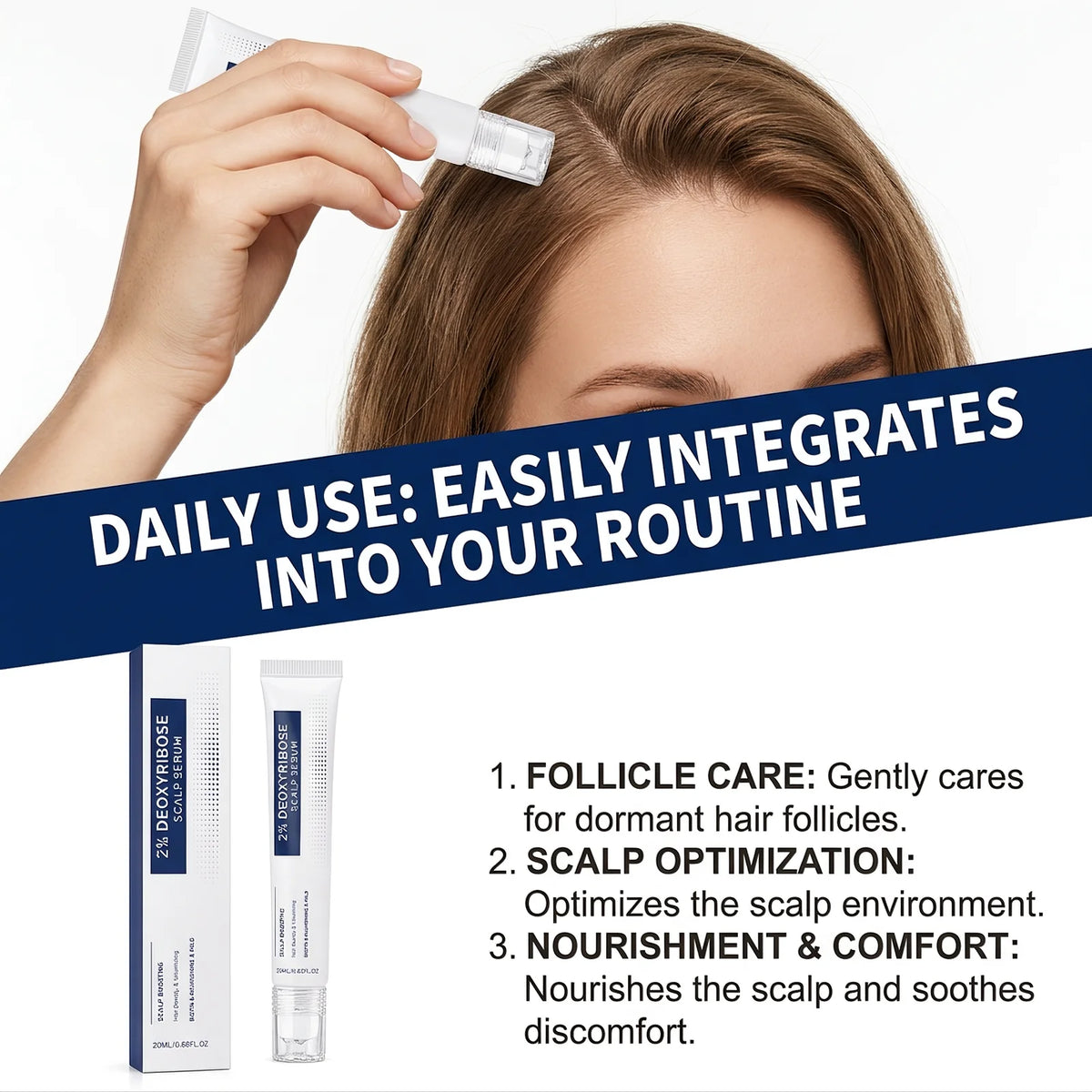 Scalp Essence Serum Roller – Nourishing, Hydrating Hair Root Scalp Serum Roller HIP