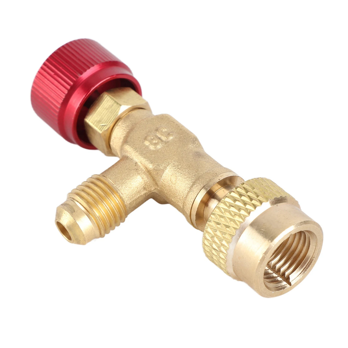 1/4''‑5/16'' Brass Flow Control Valve for Refrigerant Charging Hose R410A HIP