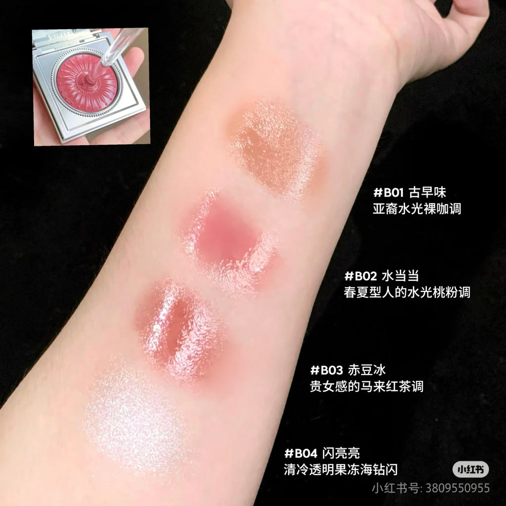 Girlcult Jelly Cream Blush Highlighter & Lip Color – Shimmer Cream Blush Highlighter HIP