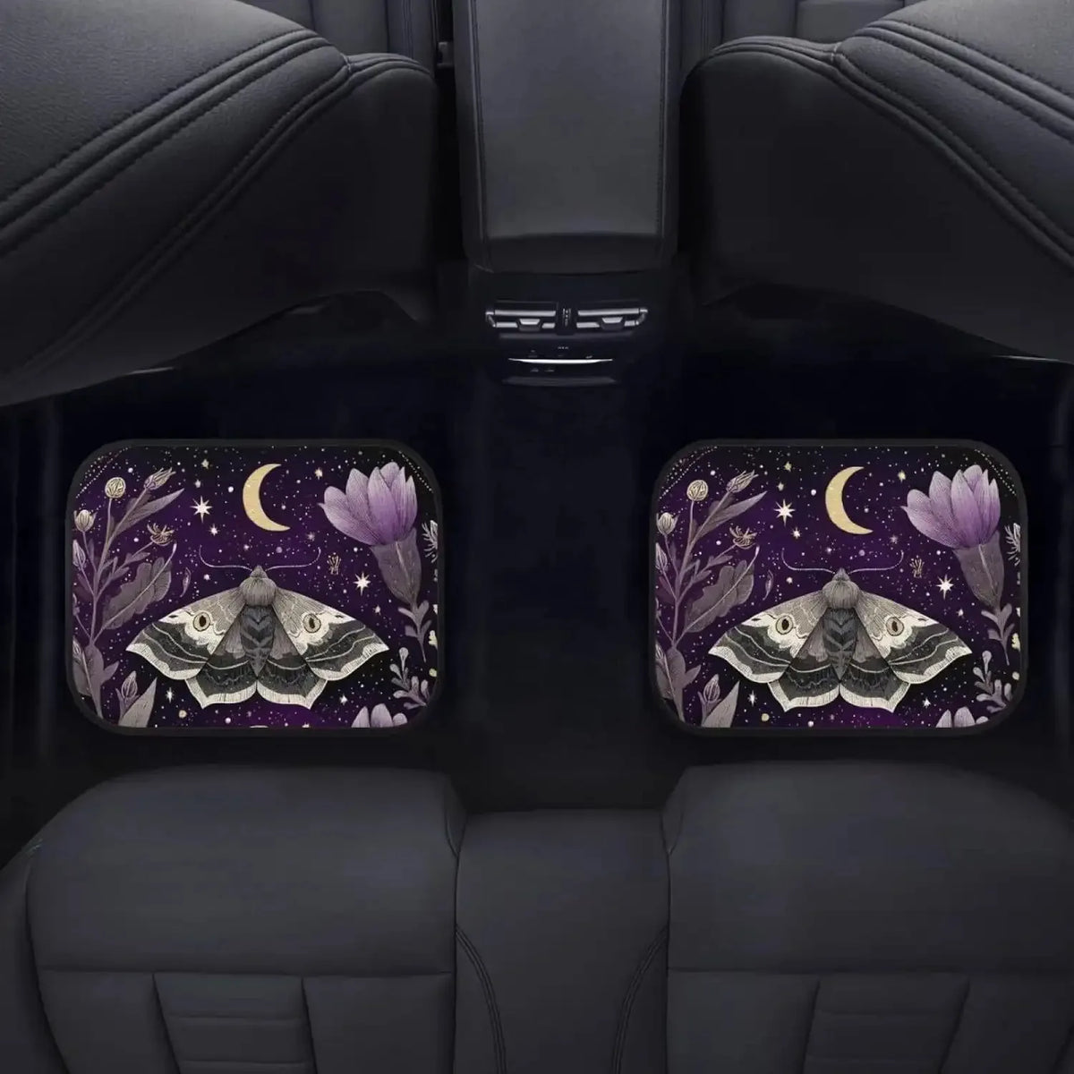 4-Piece Purple Moth Moon Car Floor Mats – Universal Fit Car Floor Mats HIP