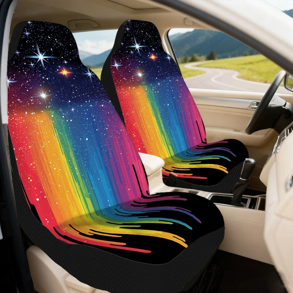 2-Pack Pride Rainbow Car Seat Covers – Universal Fit Cars & SUVs Car Seat Covers HIP 1