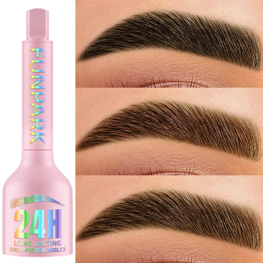 3D Dye Eyebrow Pencil Hairling Anti-smudge Waterproof 3 Colors Black Brown Brush Natural Wild Eyebrow Enhancers Cream Makeup HIP