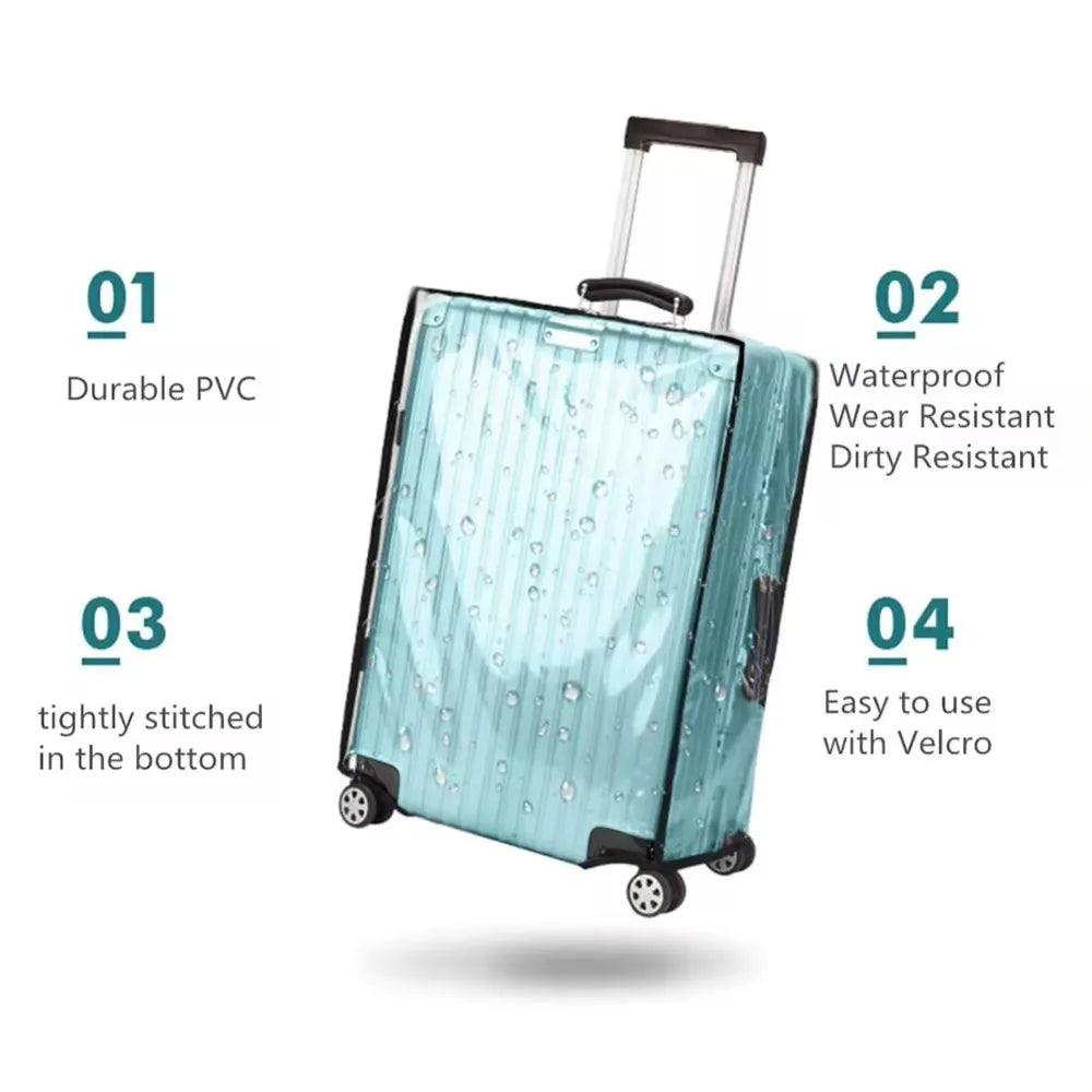 PVC Clear Luggage Cover Protector – Fits 18 to 30 Inch Luggage Protector Cover HIP