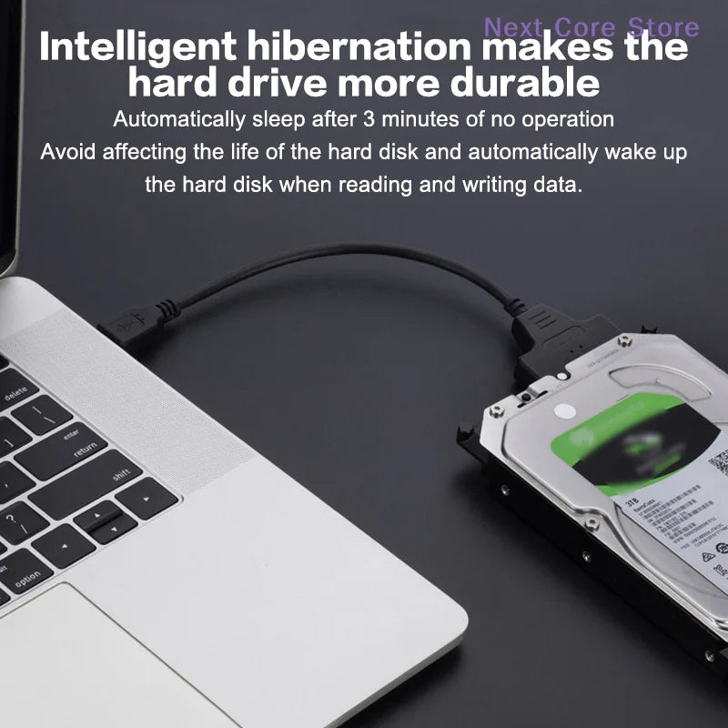 SATA to USB 3.0 & Type-C Adapter – 2.5" HDD SSD, 6 Gbps Hard Drive Adapter HIP